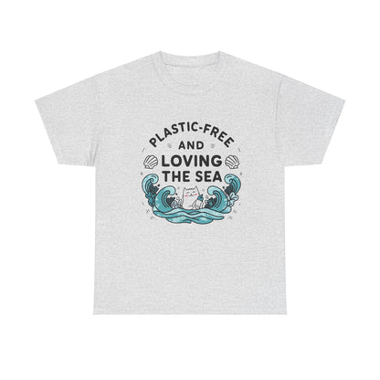 Plastic Free & Loving Sea Environmental Cotton T-Shirt