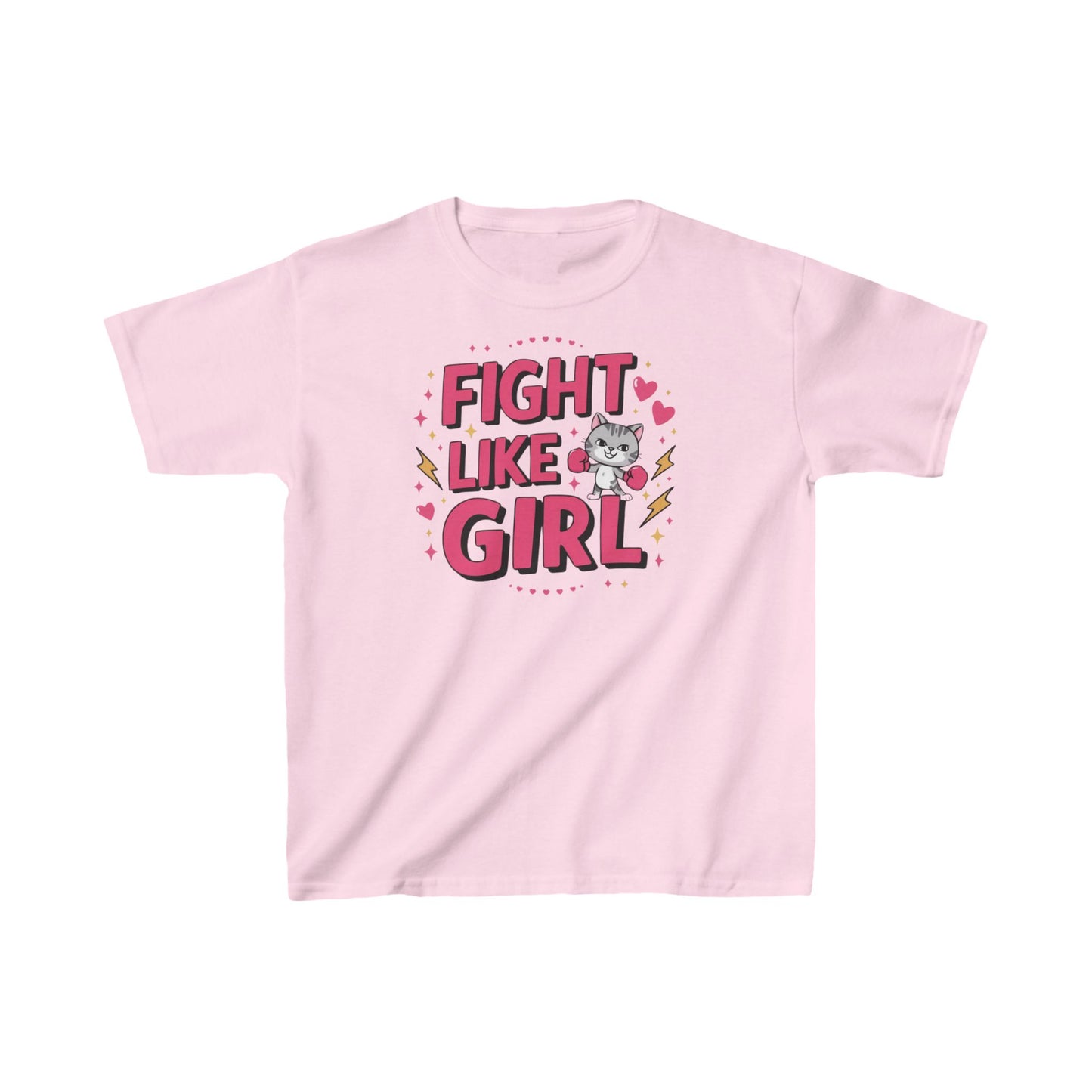 Fight Like Girl Kids Heavy Cotton Kids T-Shirt