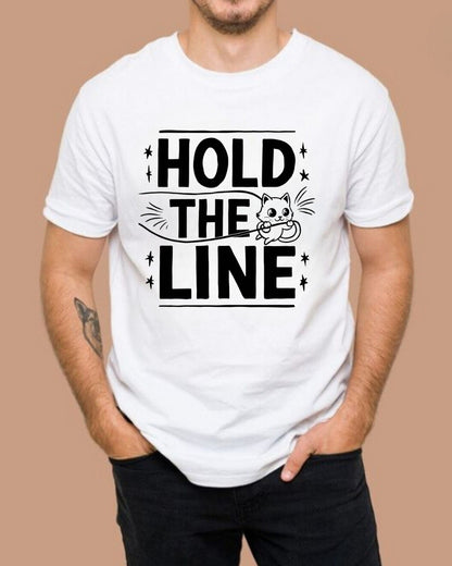 Hold The Line Idiom Cotton T-Shirt