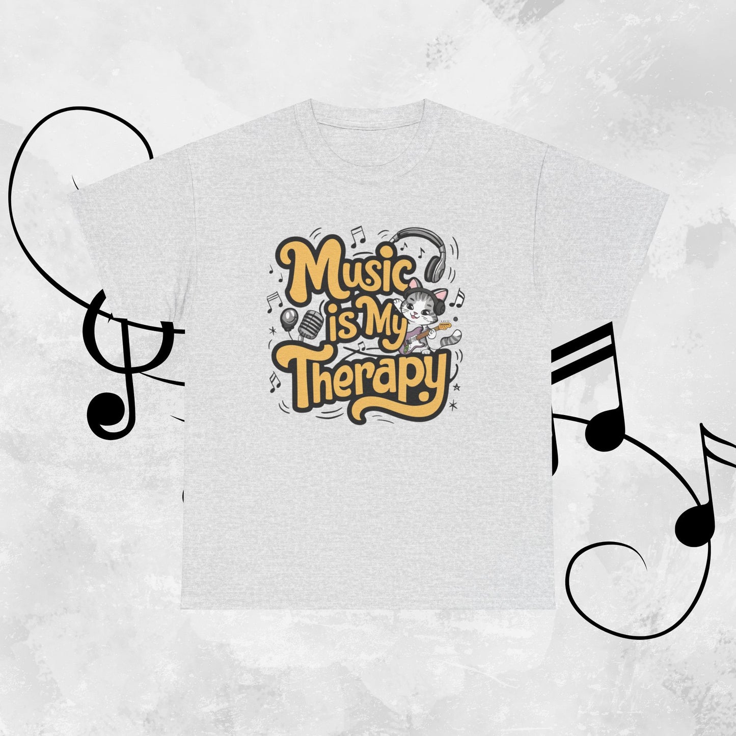 Music Is My Therapy Unisex Cotton Tshirt