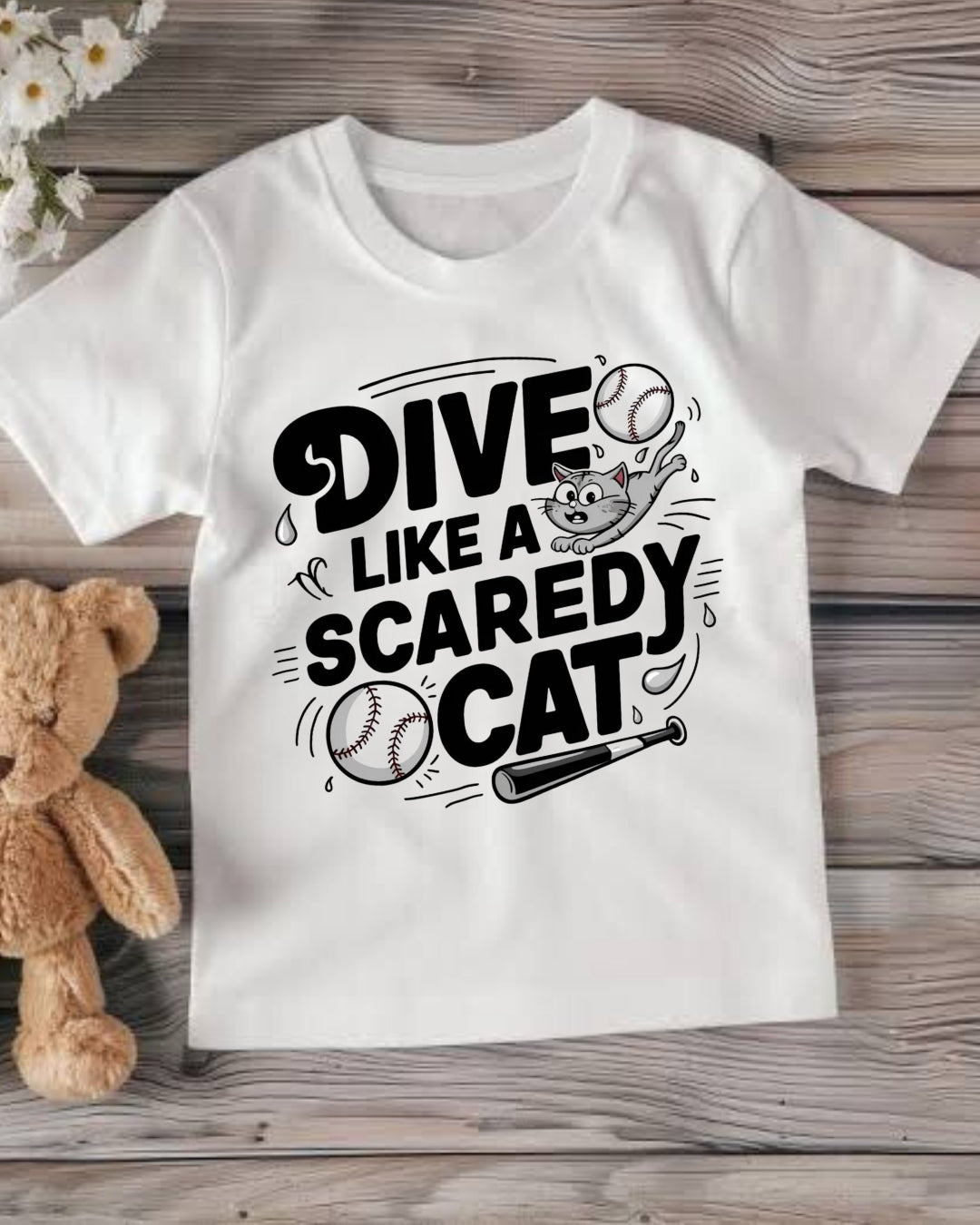 Dive Like Scaredy Cat Youth Heavy Cotton T-Shirt