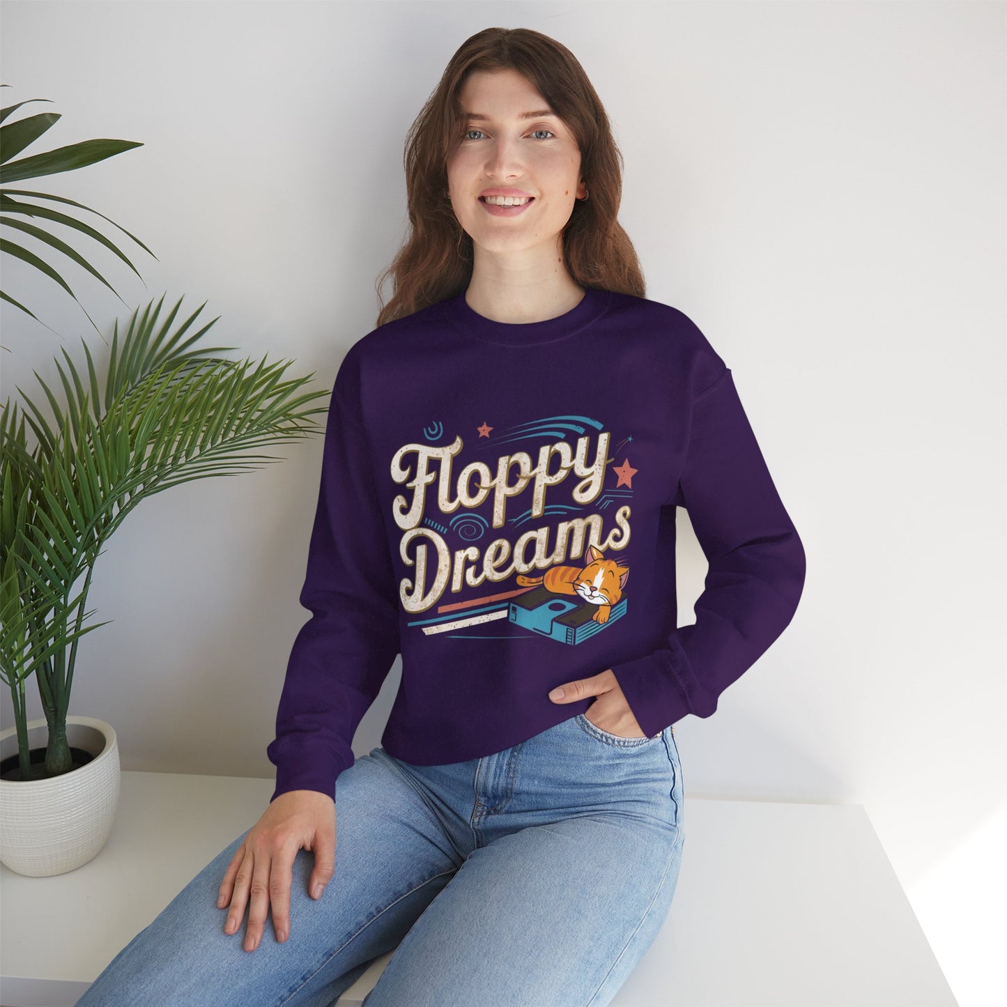 Floppy Dream Vintage Retro Video Game Ultra Cotton Crewneck Sweatshirt