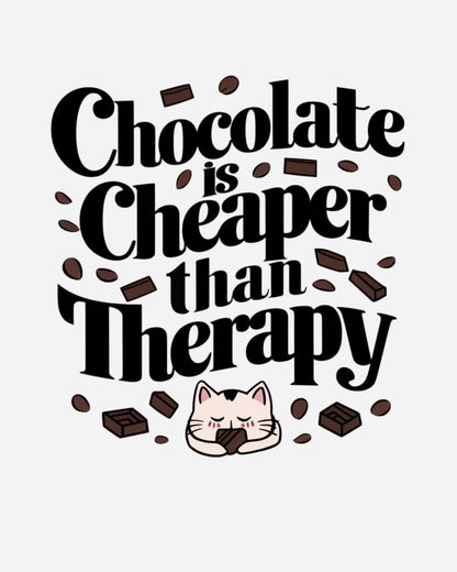 Today Chocolate Is Cheaper Than Therapy Women Cotton Tshirt