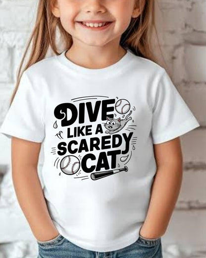 Dive Like Scaredy Cat Youth Heavy Cotton T-Shirt