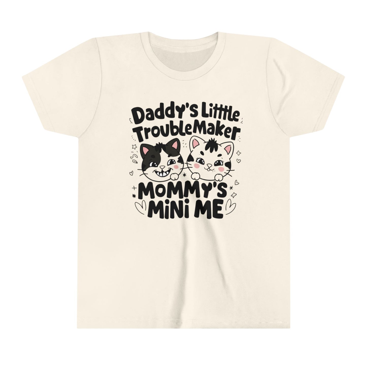 Daddy Little Troublemaker Youth Heavy Cotton T-Shirt