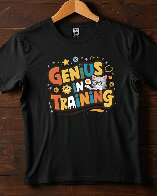 Genius In Training Kids Heavy Cotton T-Shirt