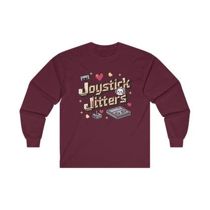 Joystick Jitters Vintage Retro Video Games Cotton Long Sleeve Tshirt