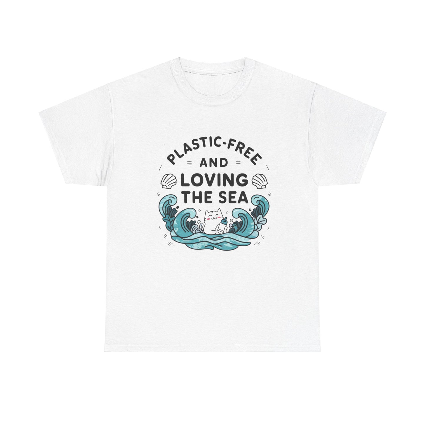 Plastic Free & Loving Sea Environmental Cotton T-Shirt