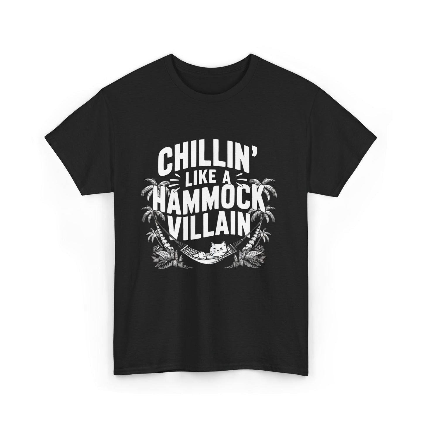 Funny Cat Chillin Like A Hammock Villain Hammock Gift Men Kids Women Funny Cat T-Shirt