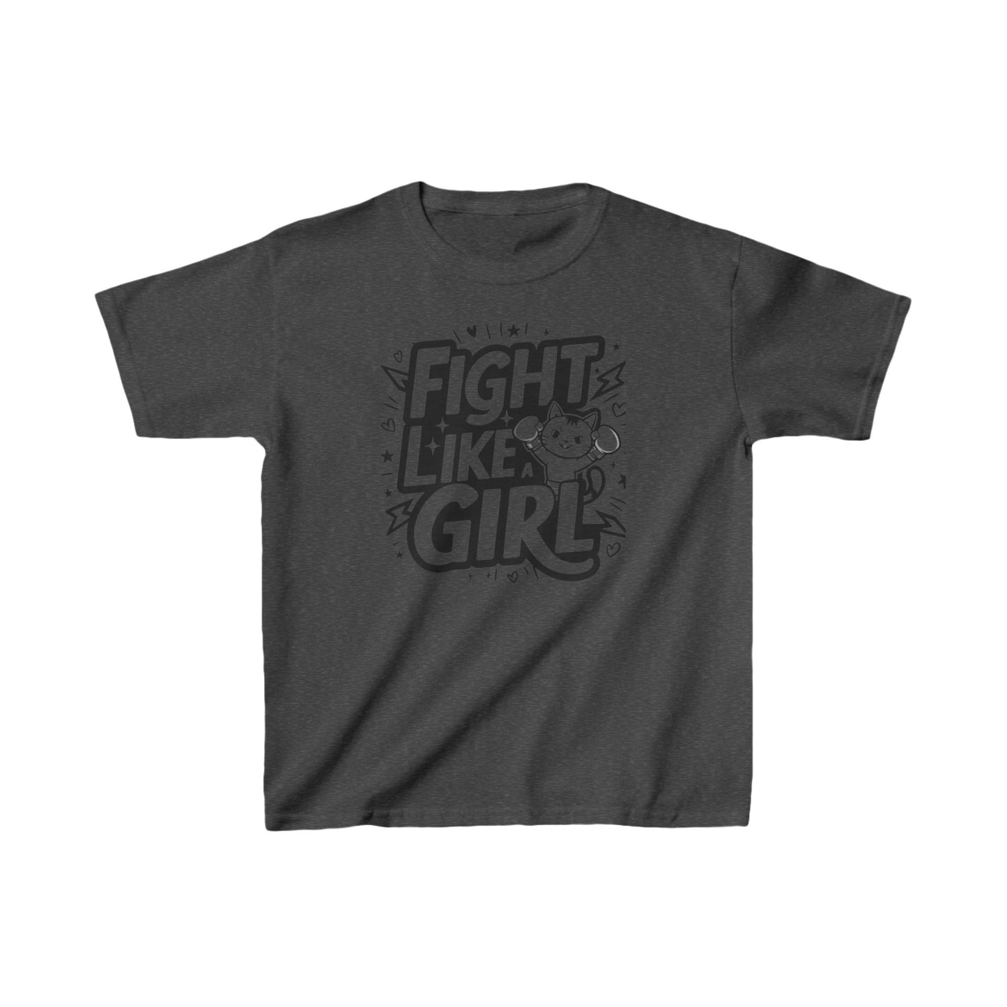 Fight Like Girl Heavy Cotton Kids T-Shirt