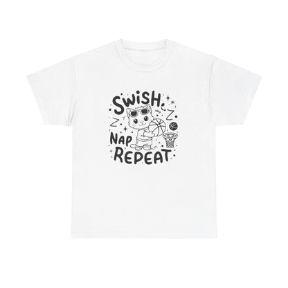 Swish Nap Repeat Basketball Cotton Tee