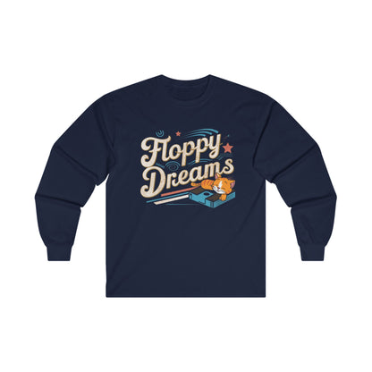 Floppy Dream Vintage Retro Video Games Cotton Long Sleeve Tshirt