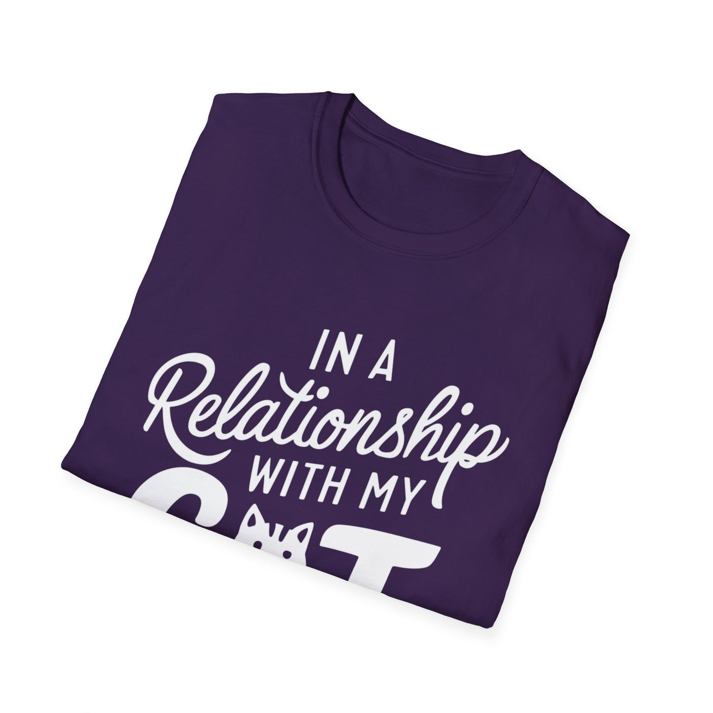 In A Relationship With Cat Cotton Men Tshirt