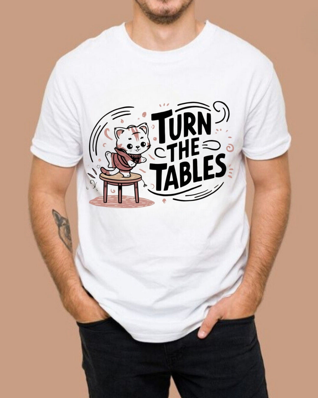 Turn The Table Idiom Cotton T-Shirt