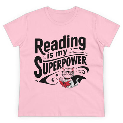 Reading Is My Superpower  Book Lovers Short Sleeve Regular Fit Cotton T-Shirt