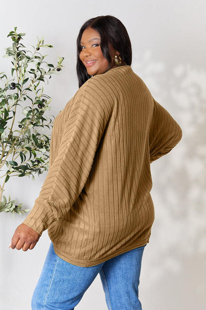 Long Sleeve Ribbed Cocoon Cardigan