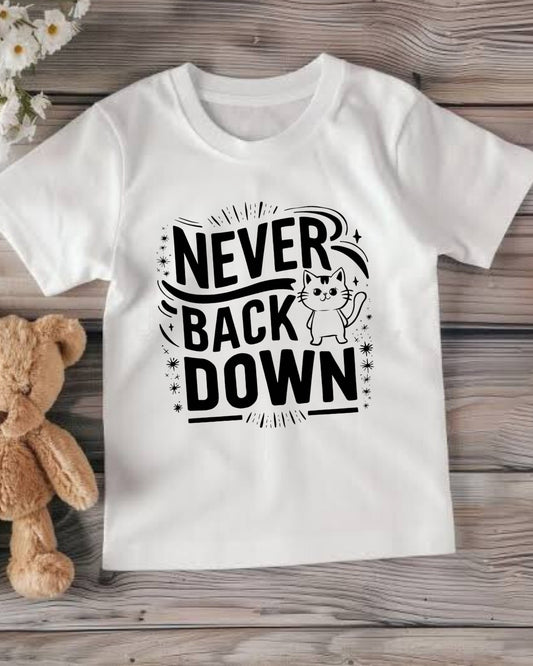 Never Back Down Youth Heavy Cotton T-Shirt