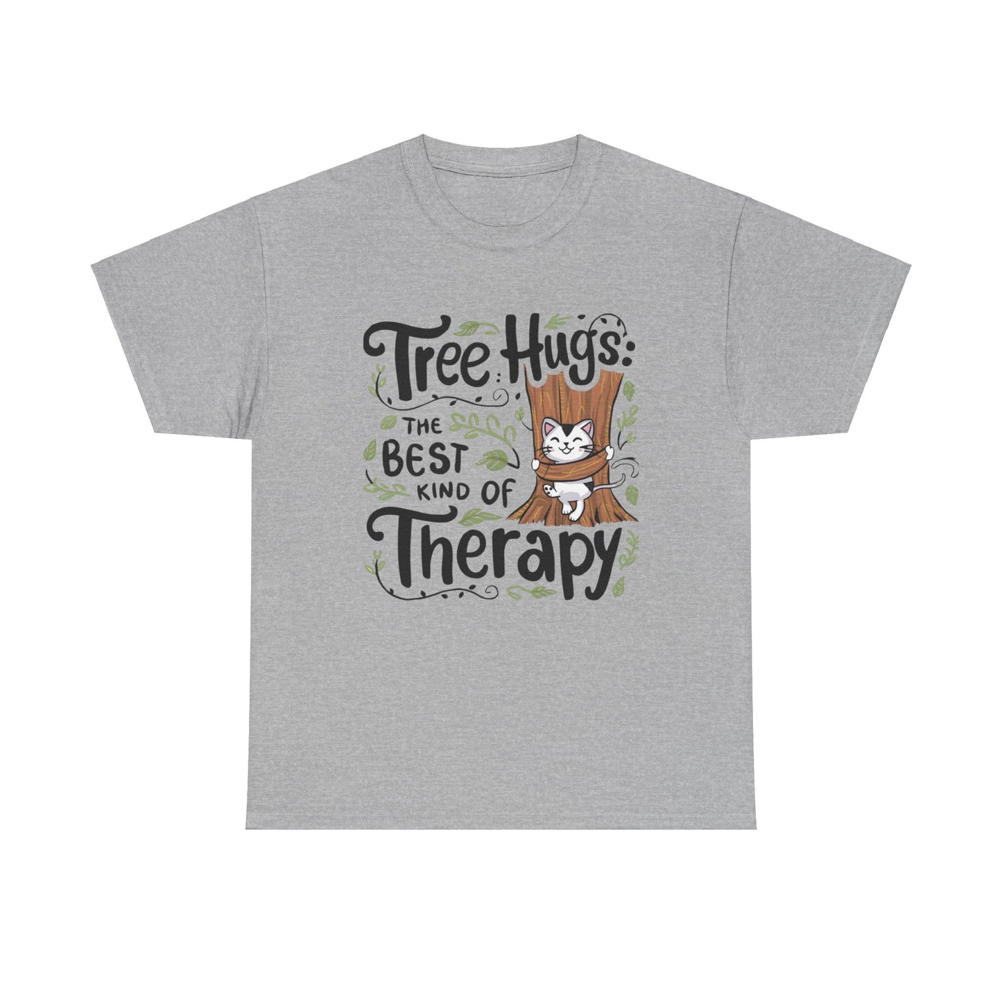 Tree Hugs Best Kind of Therapy  Cotton T-Shirts