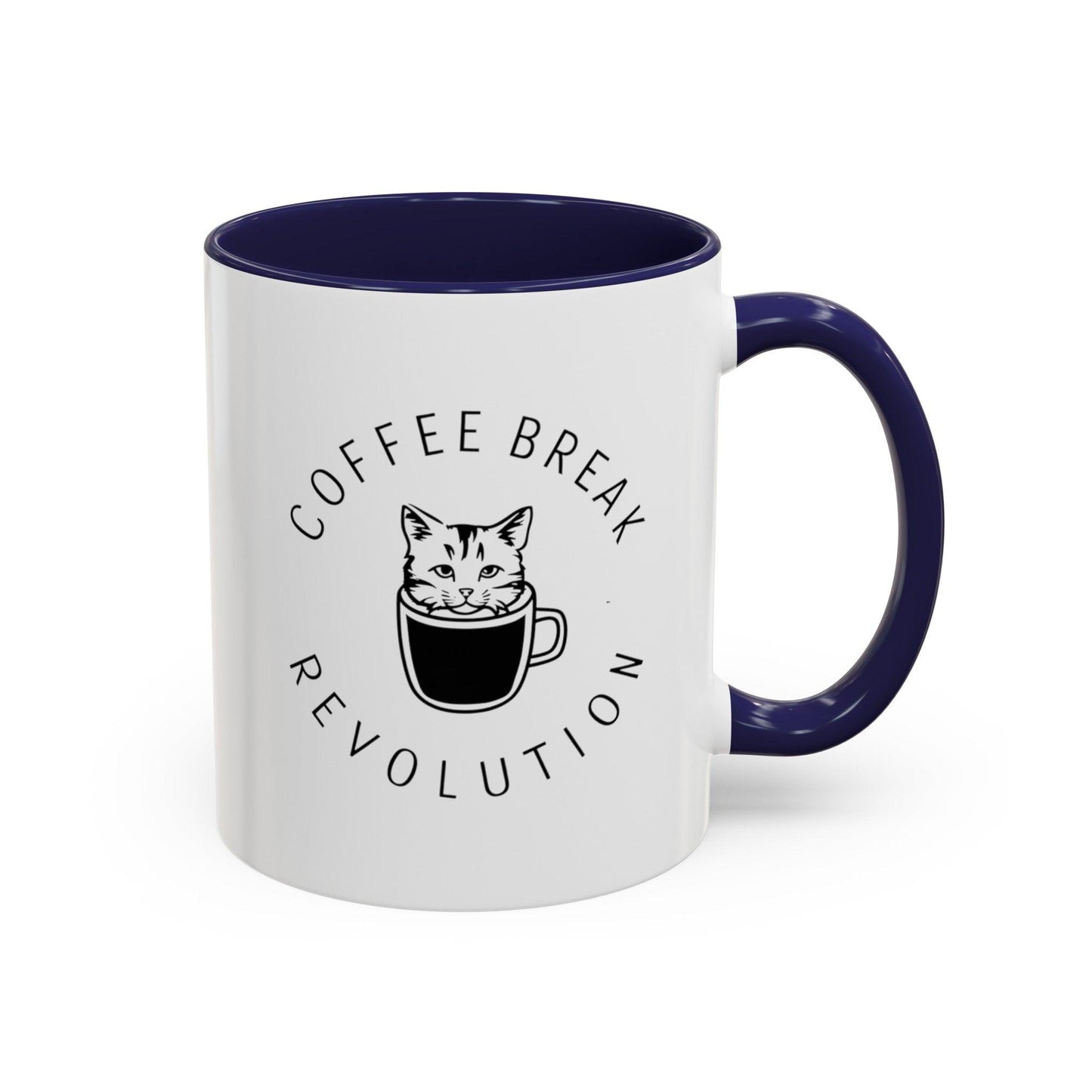 Billien Union Meow Printify 11 oz 11oz accent mug Coffee Mugs Holiday Picks Home & Living Kitchen Mugs Spring Essentials two tone White base