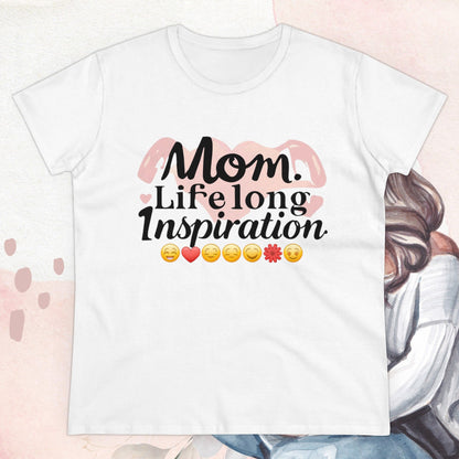 Mom Life Long Inspiration Women Cotton Tshirt