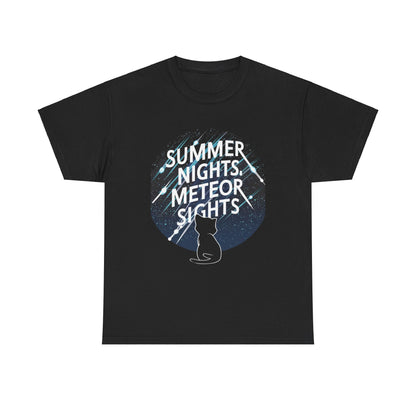 Starry Night Summer Night Metor Sights Cotton T-Shirt