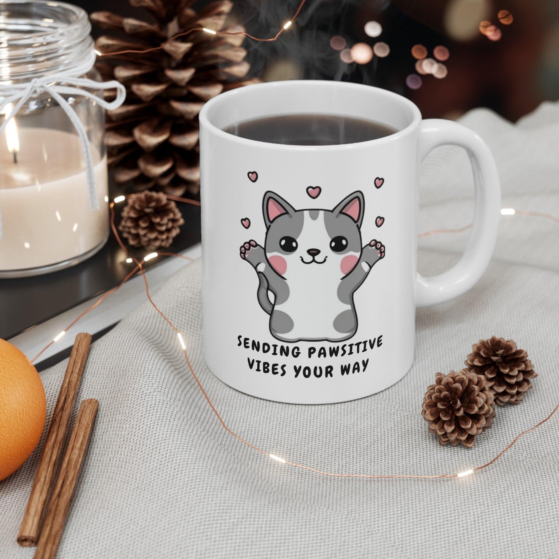 Billien Sunshine Sips Printify 11oz Coffee Mugs Holiday Picks Home & Living Kitchen Mugs Sublimation Valentine's Day Valentine's Day Picks White base