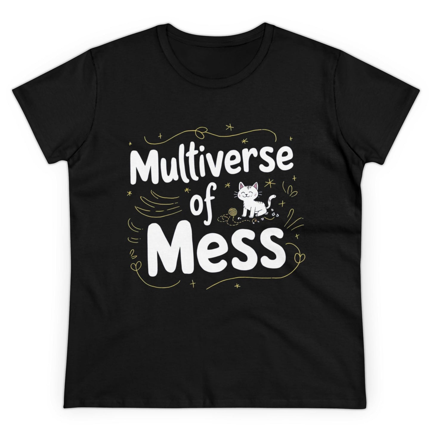 Womens Tshirt Multiverse of Madness Cat Mom Shirts Tops Short Sleeve Regular Fit Cotton Funny Cat Graphic Tees