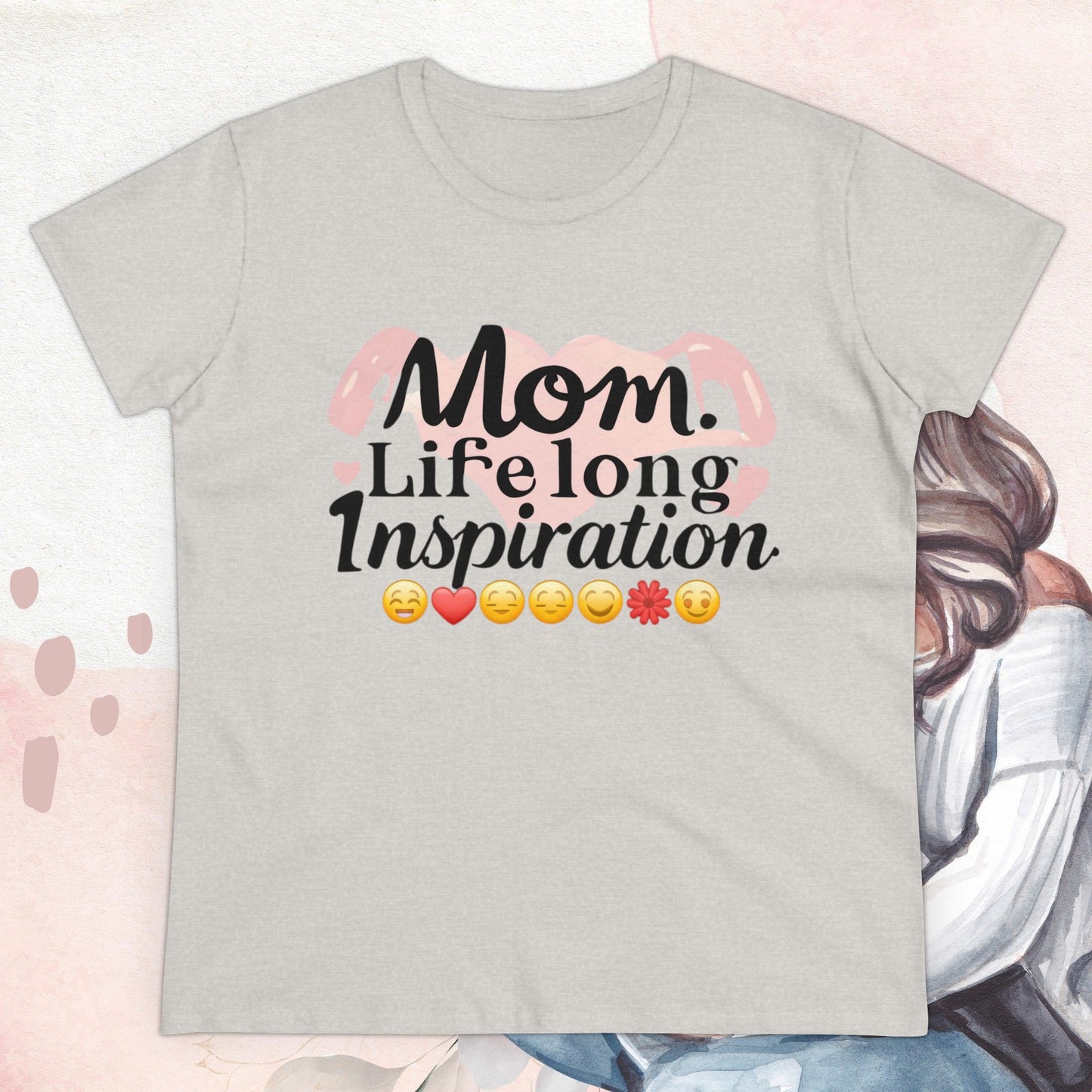 Mom Life Long Inspiration Women Cotton Tshirt