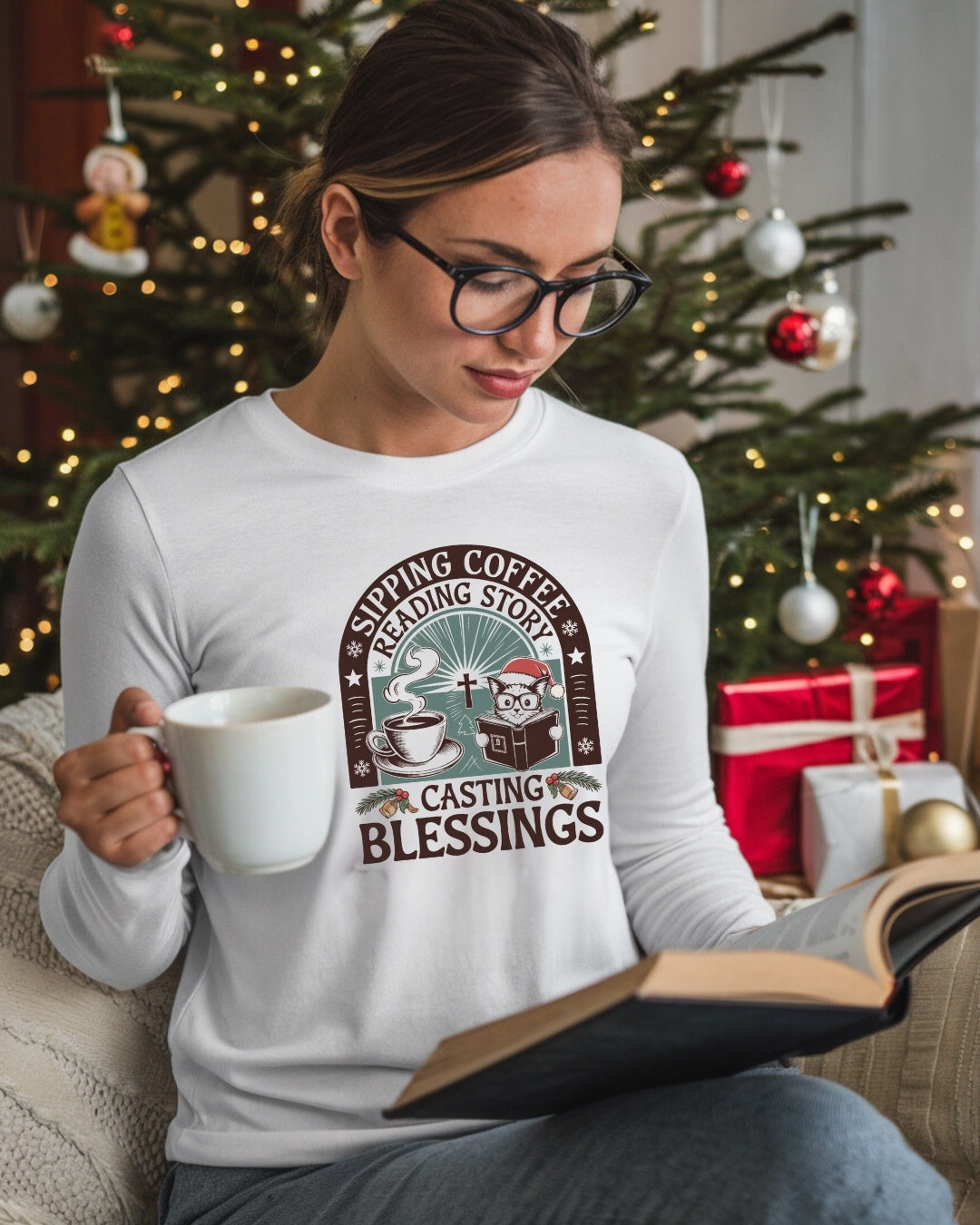 Divine Drink Cotton Long Sleeve Tshirt