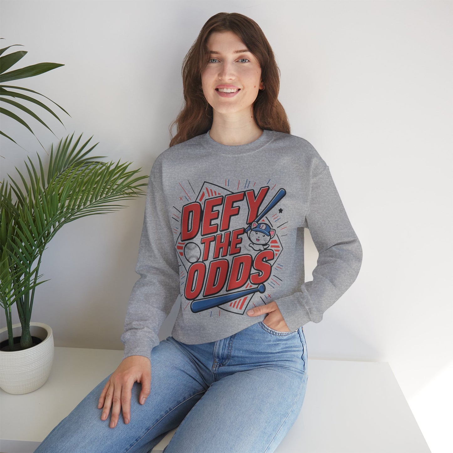 Defy The Odds Ultra Cotton Crewneck Sweatshirt