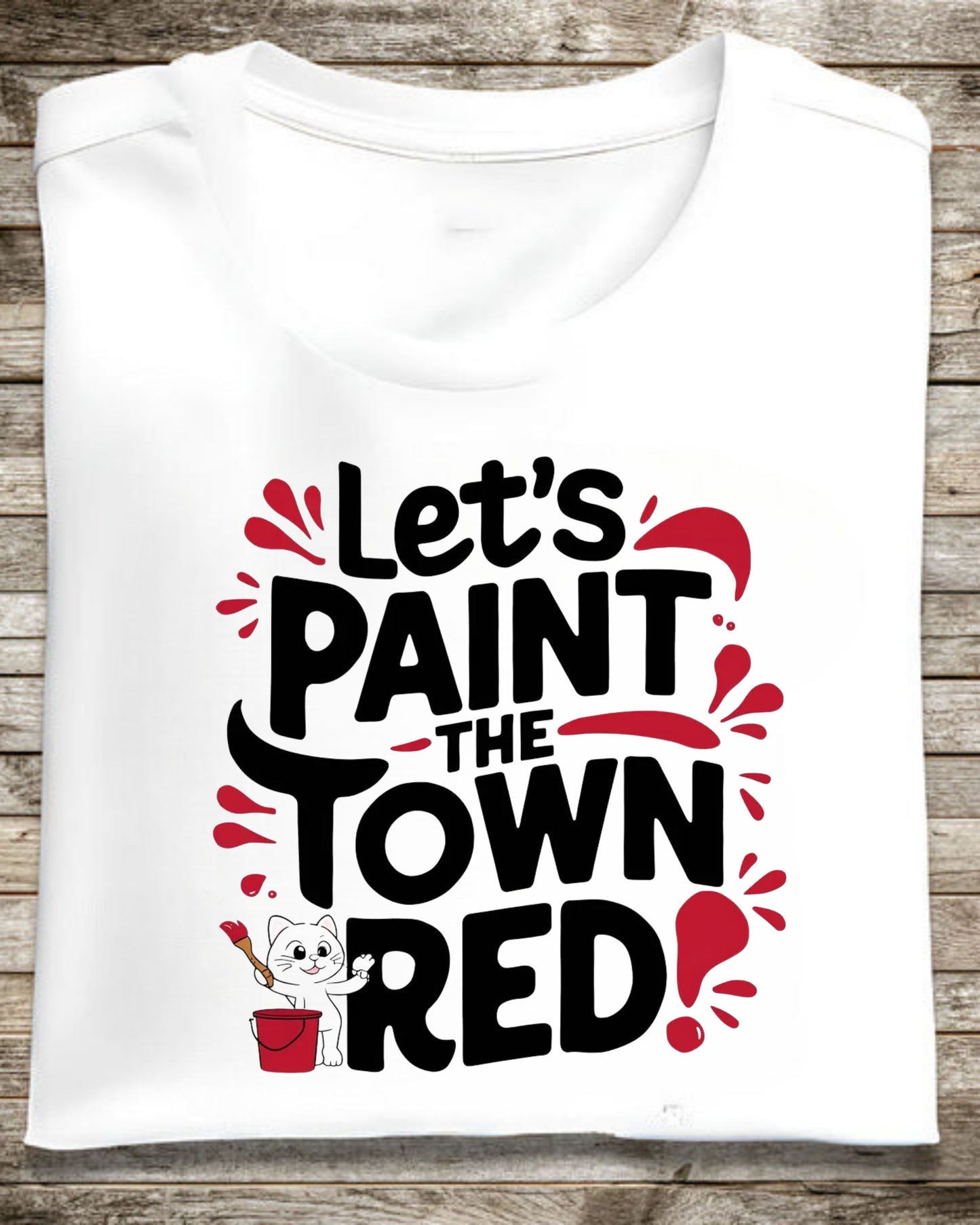 Let Paint The Town Red Cotton Tshirt