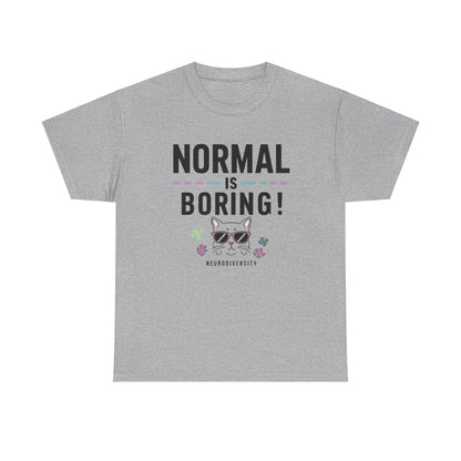 Normal Is Boring Moms Dad Parents Autistic Awareness Cotton T-Shirt