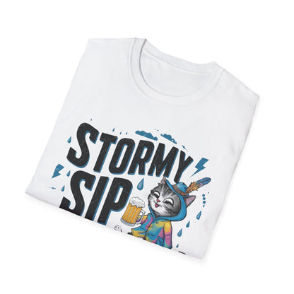 Stormy Sip Cotton Men Tshirt