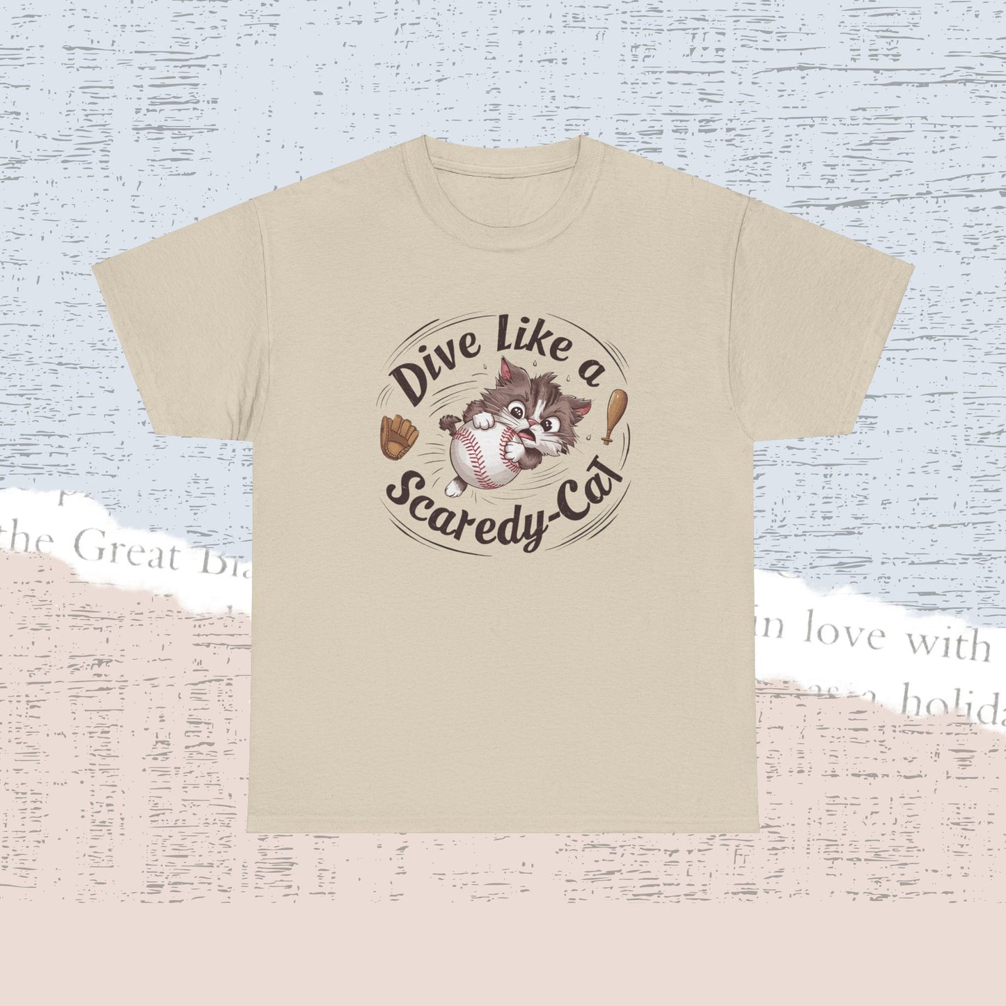 Dive Like Scaredy Cat Crewneck Cotton Tshirt