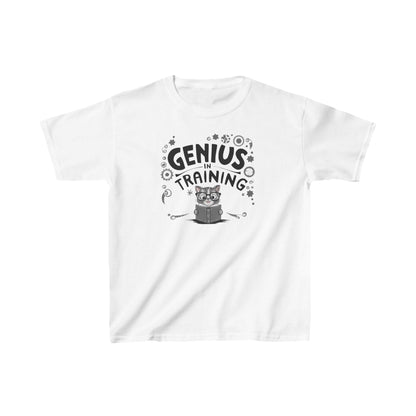 Genius In Training Kids Heavy Cotton T-Shirt