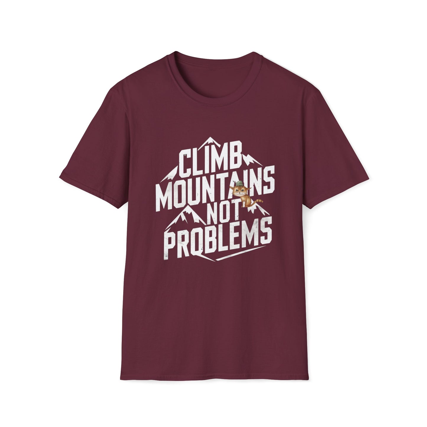 Climbing Mountain No Problem Cotton Men Tshirt