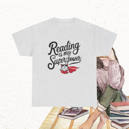 Reading Is My Superpower Cotton Tshirt