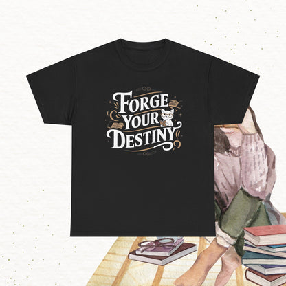 Book Lovers T-Shirts Forge Your Destiny Cotton T-Shirt