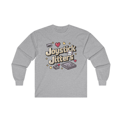 Joystick Jitters Vintage Retro Video Games Cotton Long Sleeve Tshirt