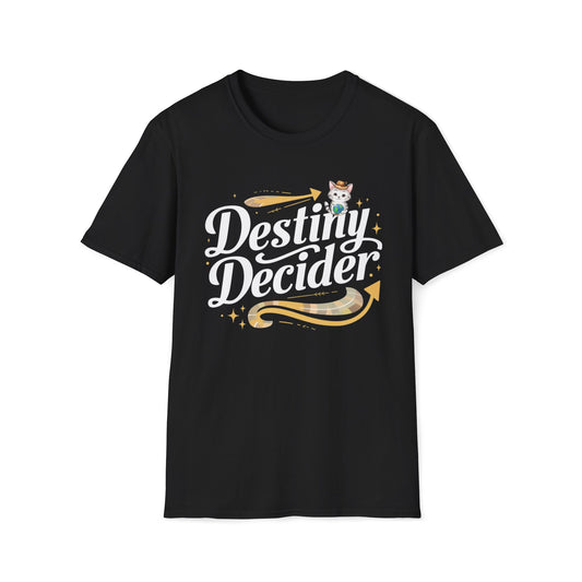 Men's Tees Destiny Decider Best Cat Dad Shorts Sleeves Casual Regular Fit Cottagecore Funny Cat T-Shirt