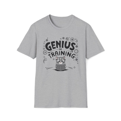 Men's Tees Genius In Training kitten Short Sleeves Casual Regular Fit Cotton Funny Cat T-Shirt