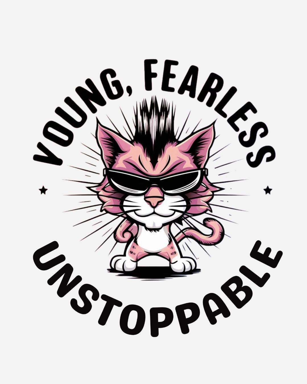 Young Fearless Unstoppable Cotton Men Tshirt