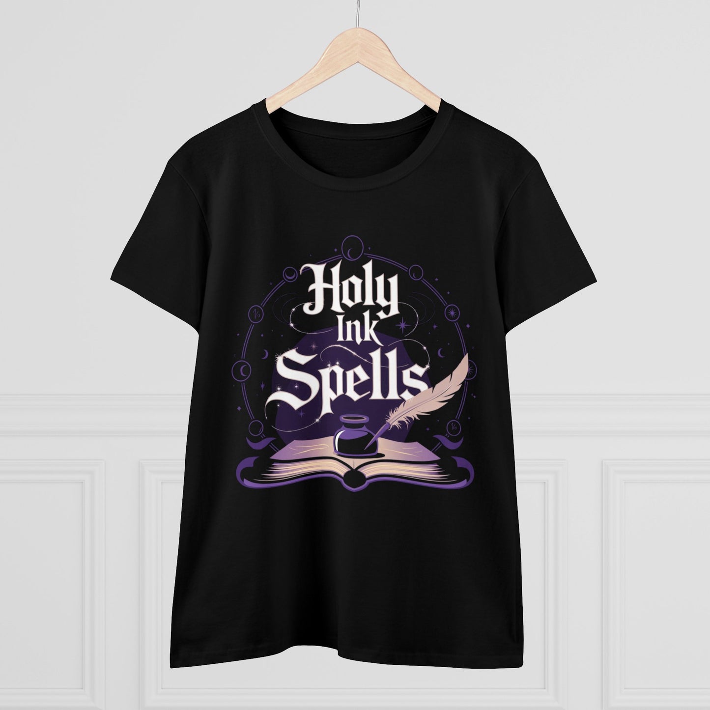 Holy Ink Spells Women Cotton Tshirt