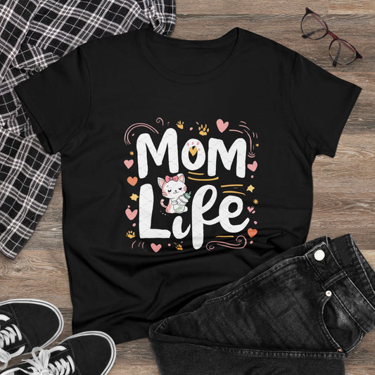 Mom Life Women Cotton Tshirt