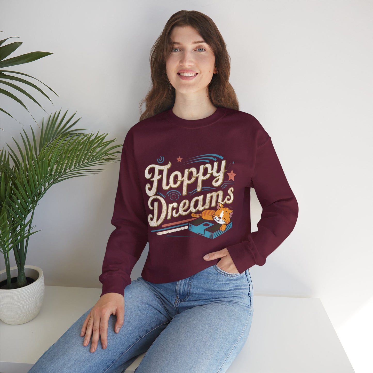 Floppy Dream Vintage Retro Video Game Ultra Cotton Crewneck Sweatshirt