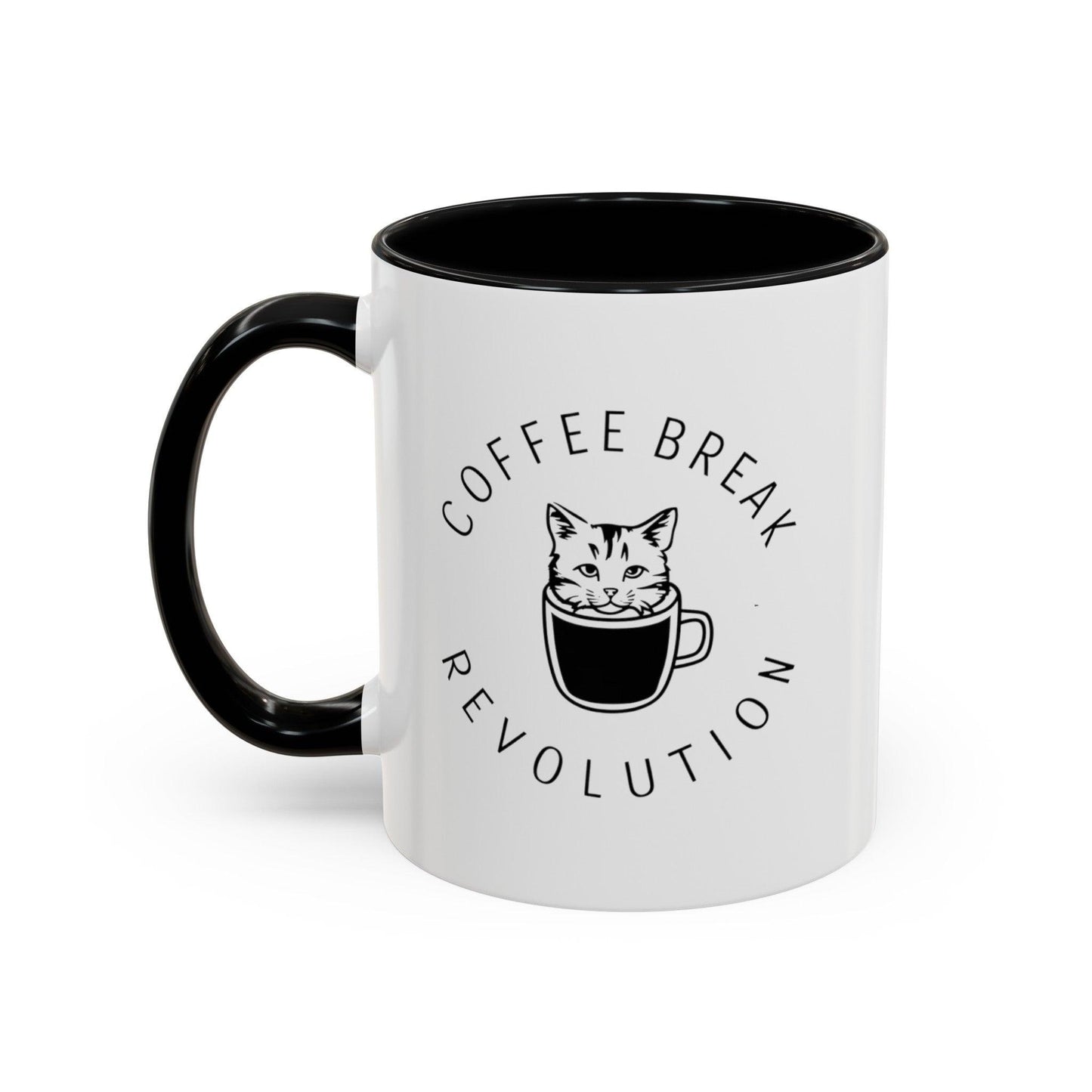 Billien Union Meow Printify 11 oz 11oz accent mug Coffee Mugs Holiday Picks Home & Living Kitchen Mugs Spring Essentials two tone White base