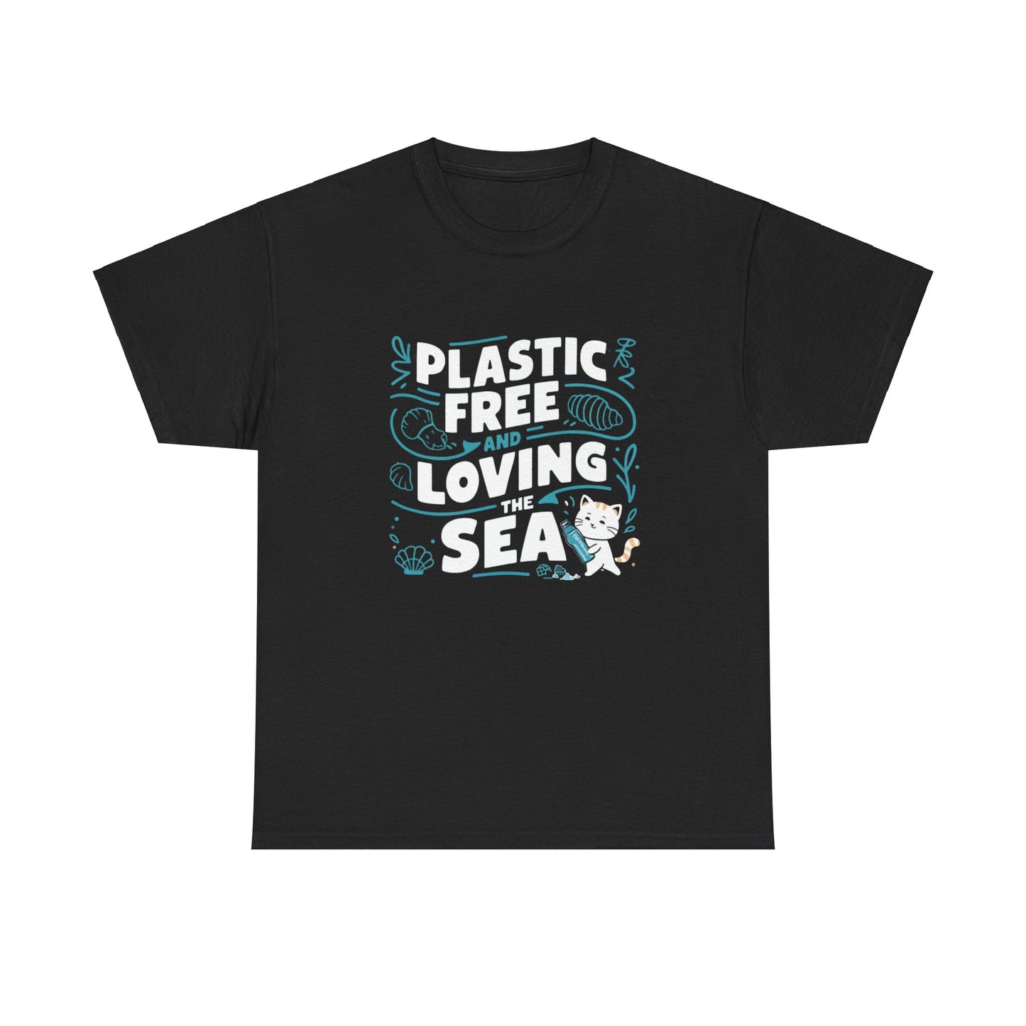 Plastic Free & Loving Sea Environmental Cotton T-Shirt