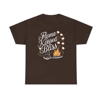 Flame Kiss Bliss Campfire Chocolate Marshmallow S'mores Cotton T-Shirt