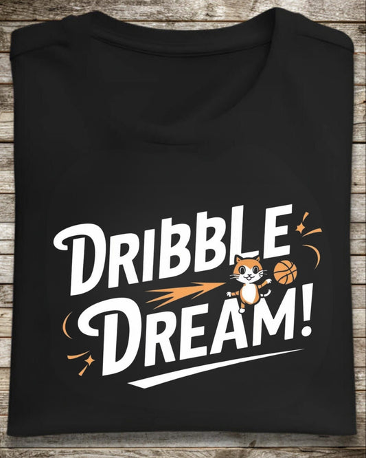 Dribble Dream Playing Basketball Cotton T-Shirt