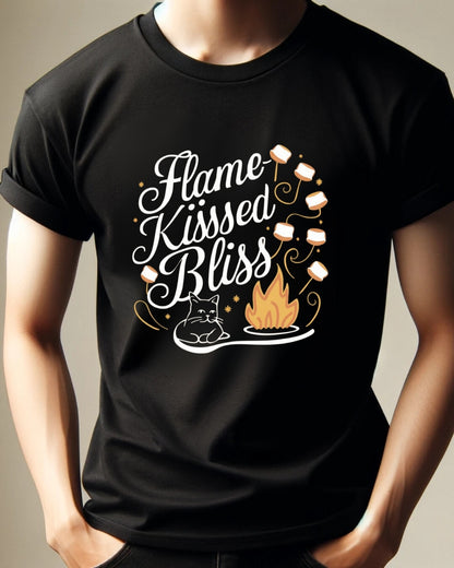 Flame Kiss Bliss Campfire Chocolate Marshmallow S'mores Cotton T-Shirt